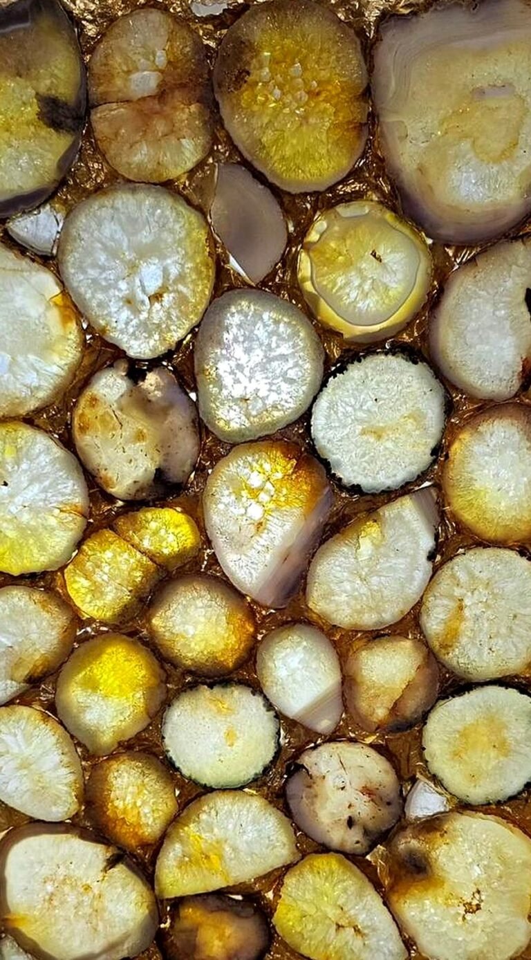 Multi Color Onyx slab, golden yellow tones