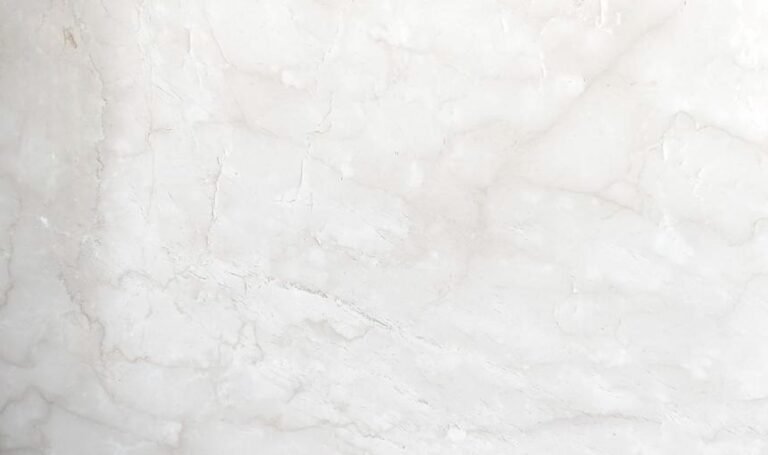 Polished Pure White Crystal Marble slab with faint light grey veining